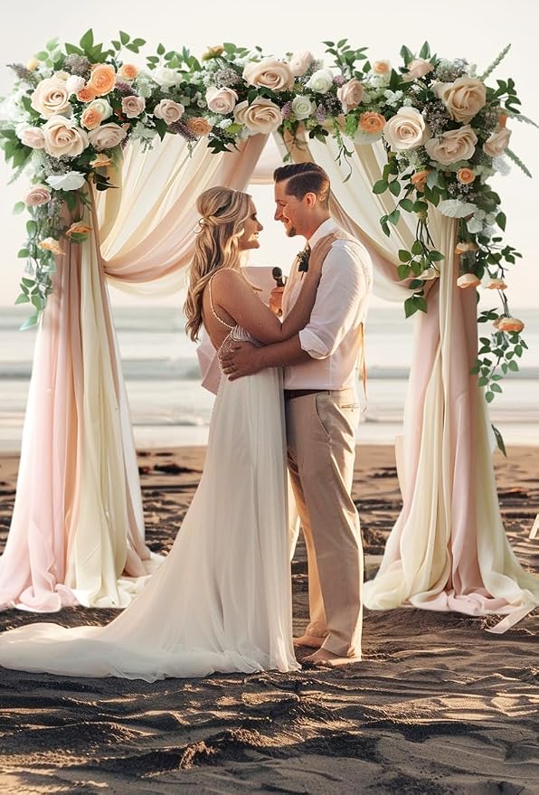 Gold Square Wedding Arch 6.6FTx6.6FT Backdrop Stand Metal Balloon Arch Stand Garden Arbor Frame for Wedding Birthday Party Baby Shower Photo Booth Background Decoration