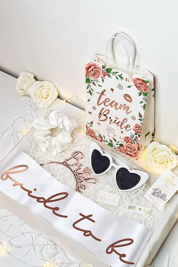 LADY&HOME White Bride To Be Sash,Bachelorette Party Decorations,Bach Supplies,Bridal Shower Gift,Bridesmaid Favor