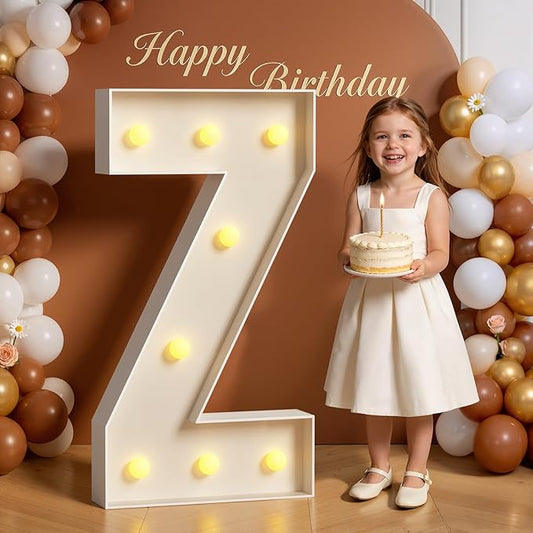 Marquee Letters 3 Feet Tall 3FT Large Light Up Letters Z for Wedding Will You Marry Me Sign Happy Birthday Engagement Party Decorations Big Letterboard Z