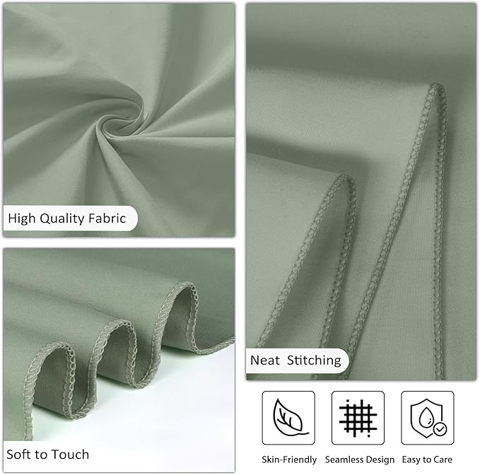 8 Pack Sage Green Round Tablecloth 120 Inch Wrinkle Resistant Green Table Cloth Reusable and Washable Polyester Fabric for Buffet Wedding Party and Banquet