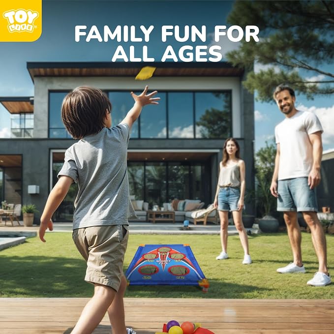 TOY Life Bean Bags Toss Game, Cornhole, Outdoor Toys for Kids Ages 4-8, Corn Hole, Cornhole Set, Sports & Outdoor Play Toys, Outside Toys for Kids Ages 4-8, Outdoor Activities for Kids, Backyard Toys