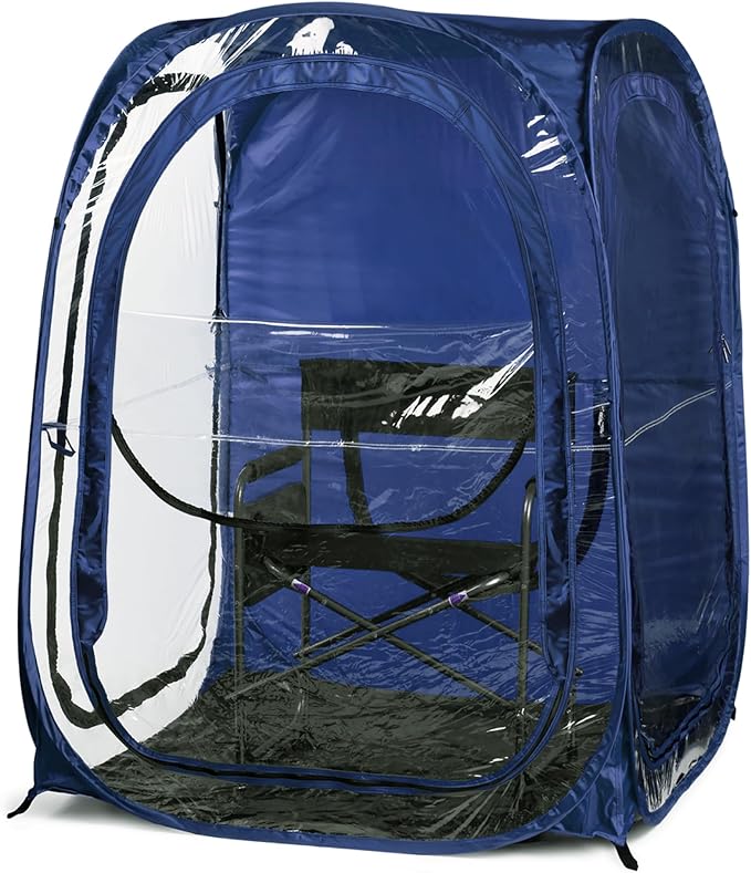 WeatherPod® Pop-Up Sports Tent 1-2 Person – Instant Setup MyPod™ Original Shark Tank All-Weather Shelter for Outdoor Sports, Rain, Wind & Cold
