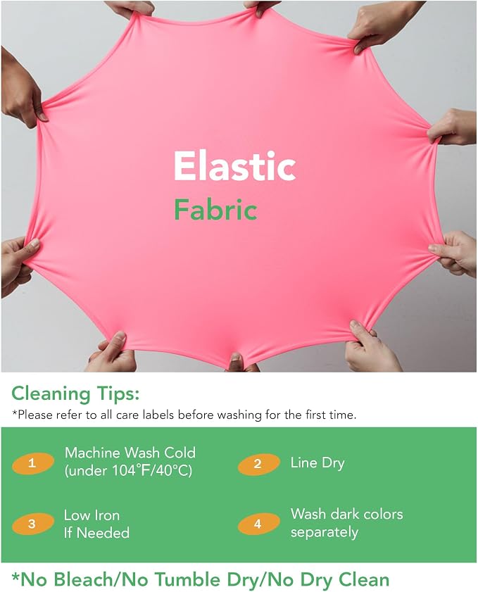 KeyWave Cocktail Table Tablecloth with Skirts - 24x43 Inch Wavy Spandex High Top Cocktail Table Covers, Ruffle Drape Highboy Tablecloth Reusable for Party Wedding Cake Standing Table, Pink, 6 Pack