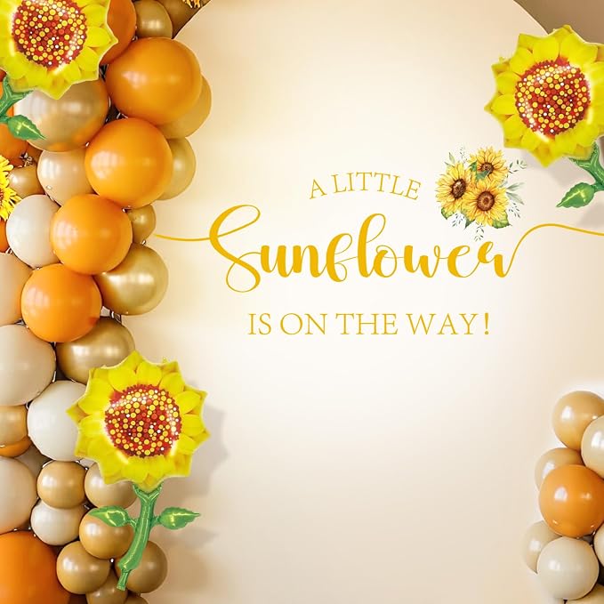 A Little Sunflower Is On The Way Baby Shower - A Little Sunflower Is On The Way Decal, Flower Sign for Balloons Arch Backdrop, First Birthday Decorations for Girl, 1st Party Banner Supplies for Girl