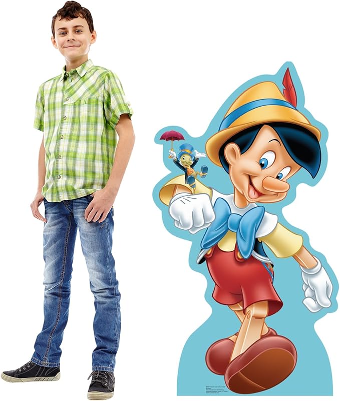 Cardboard People Pinocchio & Jiminy Cricket Life Size Cardboard Cutout Standup - Disney's Pinocchio