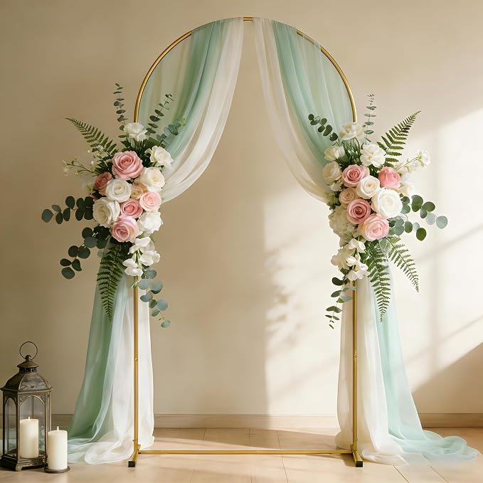 7.2FT Arch Backdrop Stand,Wedding Arch Backdrop Stand,Balloon Arch Stand Metal Frame for Birthday Wedding Baby Shower Party Garland Ceremony Decor