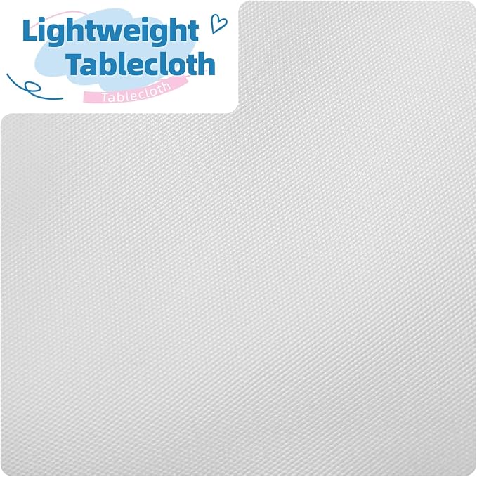 WIGENIUS 10 Pack White Table Cloth Rectangle Tablecloths 70X120 Inch,Polyester Table Cloth for 8 Foot Rectangle Tables,Wrinkle Resistant Washable Fabric Table Covers for Party,Wedding Banquet