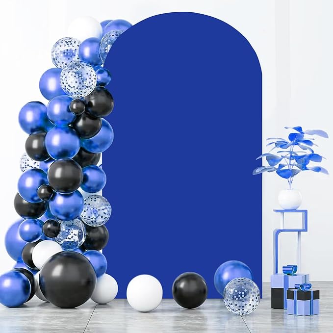 7.2FT Arch Backdrop Cover Royal Blue Spandex Arch Cover Chiara Round Top Arch Cover Backdrop Fabric for Wedding Ceremony Metal Arch Backdrop Stand Cover for Birthday Baby Shower Decorative Supply