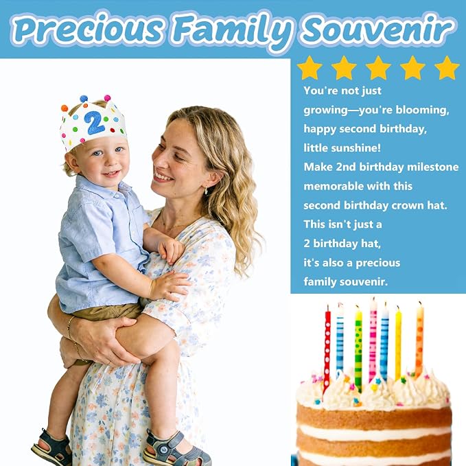 Personalized Hand Embroidered Birthday Hats Unique Happy Birthday Crowns Cute Party Hat for Boy Girl Fit All Ages