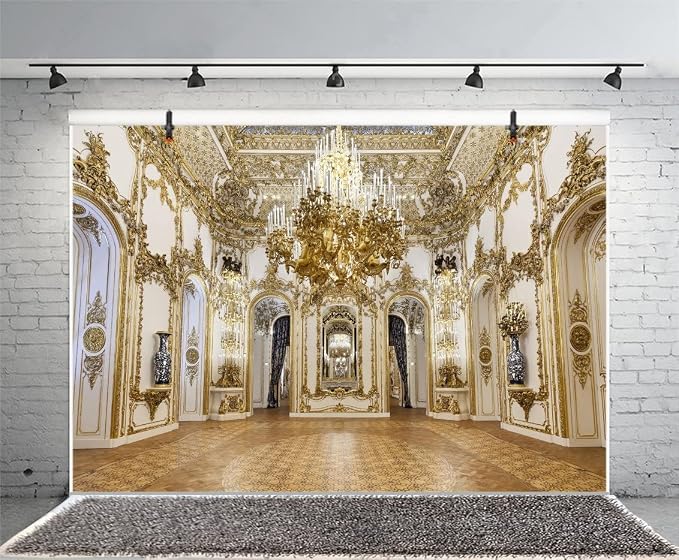 Yeele 15x10ft Luxurious Palace Backdrop for Photography Chandelier Arch Door Noble Hotel Background Kids Adult Photo Booth Shoot Vinyl Studio Props