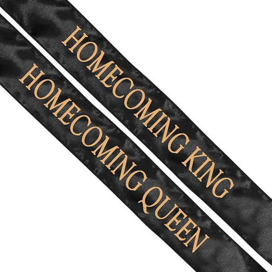 Anderson's Satin Sash Sets, King & Queen, 72 Inch x 3 Inch - 2 Pieces, Homecoming Court & Royalty Sashes