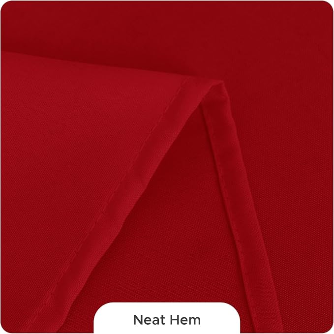 Fitable 8 Pack Rectangle Tablecloths: Stain Resistant Wrinkle Free Table Clothes, Washable Reusable Polyester Table Covers for Wedding Party Birthday Banquet Reception(Red, 60x102 Inch)