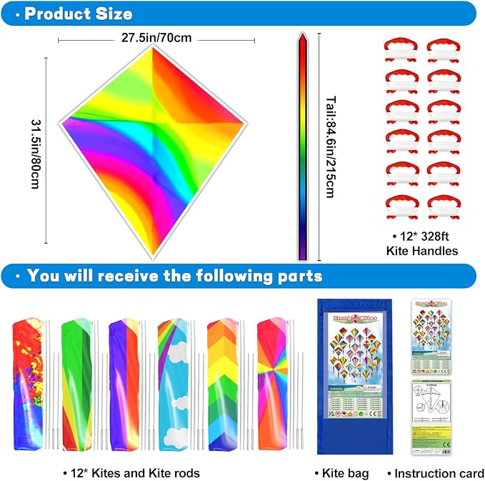 YongnKids Kite for Kids Easy to Fly - Kites for Kids Girls Boys Adults Easy to Fly, Perfect for Easter Birthday Gift Idea Beach Trip Park Family Activities Outdoor Games