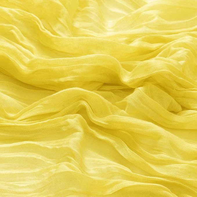 DeZerlor 50 Pack Lemon Yellow Cheesecloth Napkins Spring Cloth Napkins Set of 50 Yellow Dinner Napkins Bulk 21x21 Inches for Wedding Bridal Shower Baby Shower Parties
