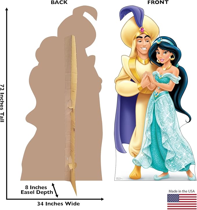 Cardboard People Aladdin and Jasmine Cardboard Cutout Standup - Disney
