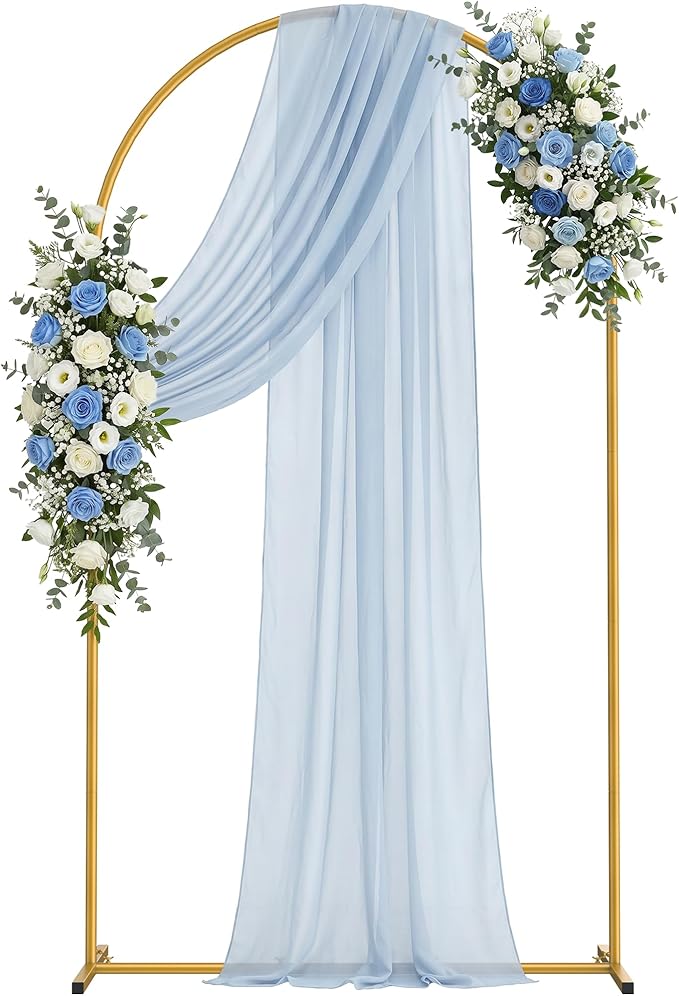 7.2FT Arch Backdrop Stand, Metal Gold Wedding Arch Frame, Balloon Arch Stand for Wedding, Birthday, Ceremony, Baby Shower, Party Decor