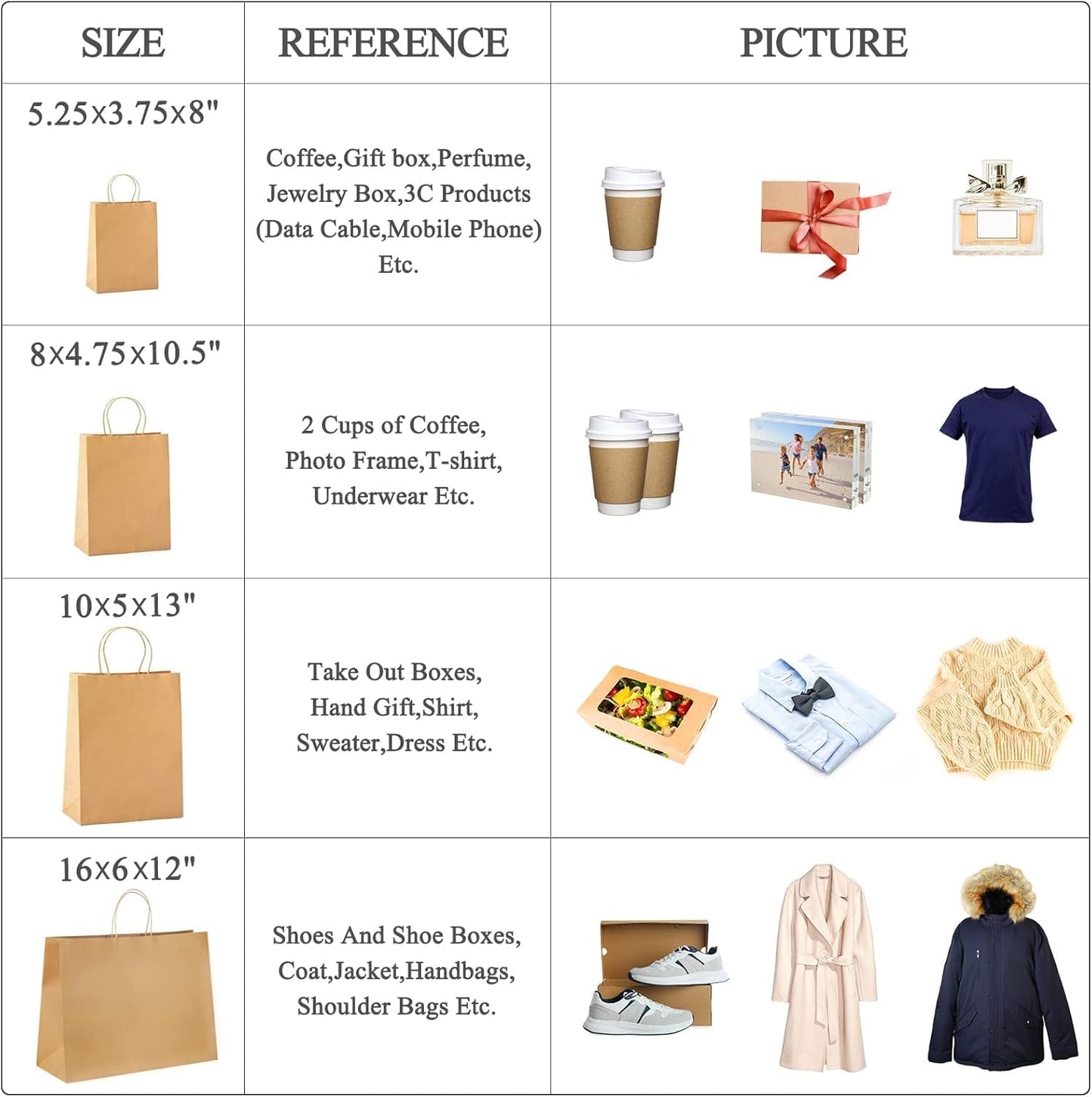 GSSUSA 16x6x12 Inches Large Paper Bags with Handles, 6000 Pack Brown Paper Gift Bag, Recyclable Kraft Paper Shopping Bags for Small Business, Party Favor, Craft Bag for Boutique