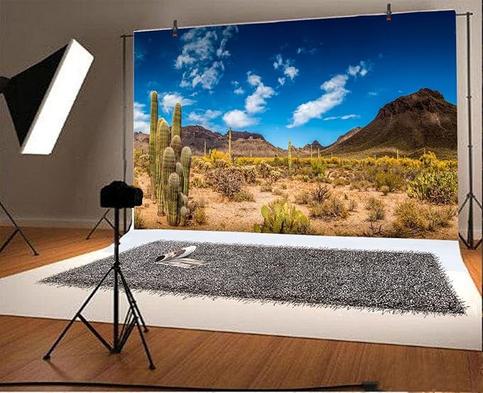 Yeele 15x10ft Desert Mountain Backdrops for Photography Saguaro Cactus Nature Landscape Background Wilderness Hiking Superstition Mountain Baby Girl Boy Photo Video Shoot Vinyl Studio Props