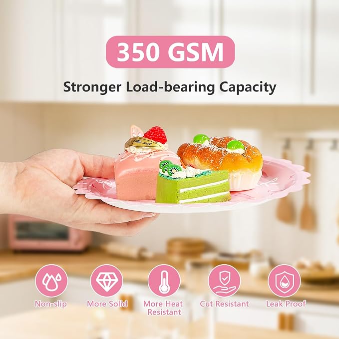 96Pcs Pink Bow Party Supplies Coquette 18th Birthday Party Plates and Napkins Disposable Bow Themed Tableware Set for Girl Happy 18th Birthday Graduation 2026 Decorations, Serves 24