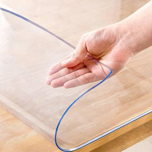 16 x 28 Inch Clear Table Cover Protector, 2mm Thick Clear Desk Mat, Plastic Table Cover, Vinyl Table Protector, Desk Mats on Top of Desks