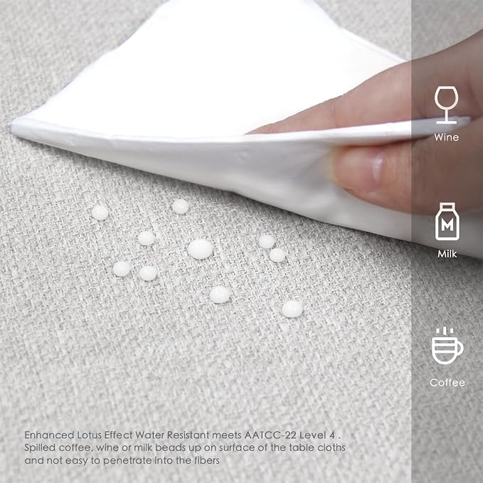BALCONY & FALCON Rectangle Tablecloth Washable Wrinkle Resistant and Water Proof Table Cloth Decorative Linen Fabric Tablecloths for Dining Parties Kitchen Wedding and Outdoor Use (Owl Gray, 90x156)