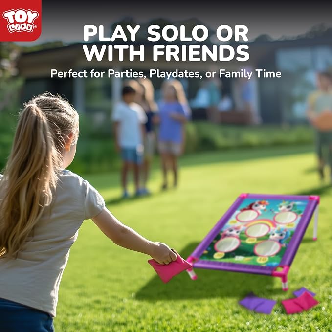 TOY Life Bean Bags Toss Game, Cornhole, Outdoor Toys for Kids Ages 4-8, Corn Hole, Cornhole Set, Sports & Outdoor Play Toys, Outside Toys for Kids Ages 4-8, Outdoor Activities for Kids, Backyard Toys