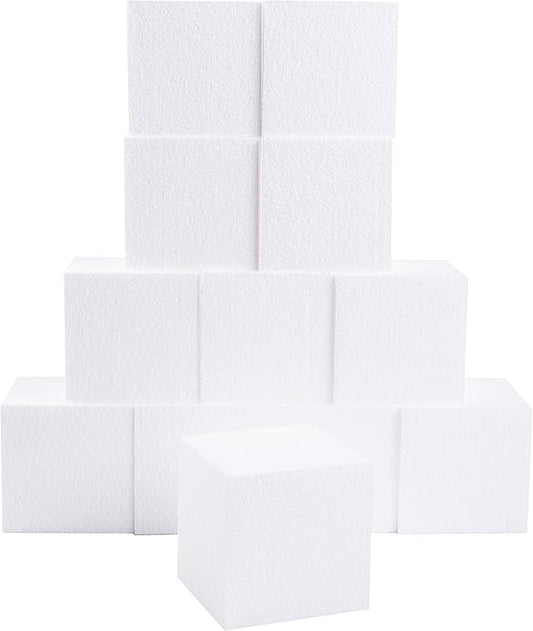 Silverlake 4x4x4 Craft Foam Cubes for Styrofoam Block Projects (12-Pack)