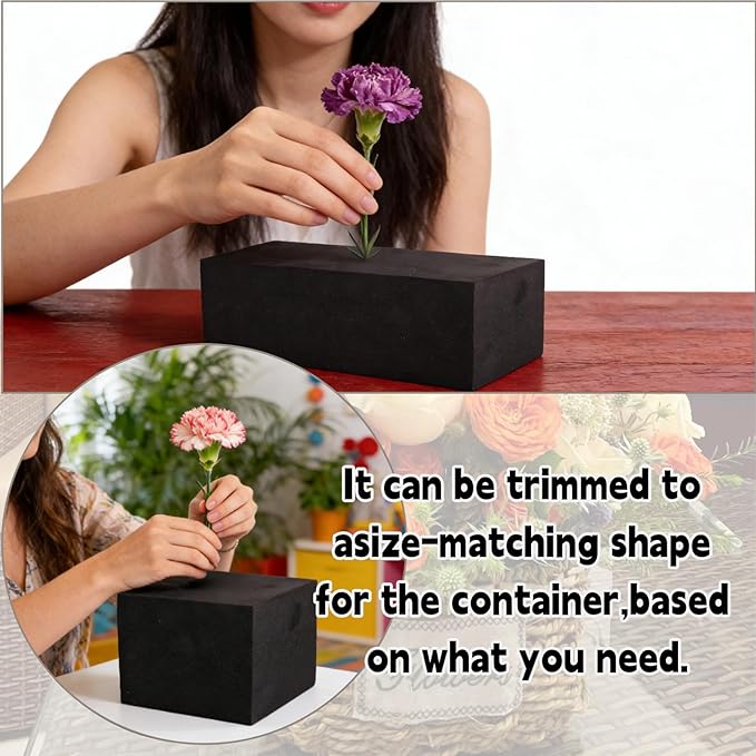 Reusable Floral Foam Blocks for Artificial Flower Arrangements, Weather Resistant, 12 Pieces, 9x3x3 Inch, for Outdoor Wedding Home Decor (12, 9 x 3 x 3'')