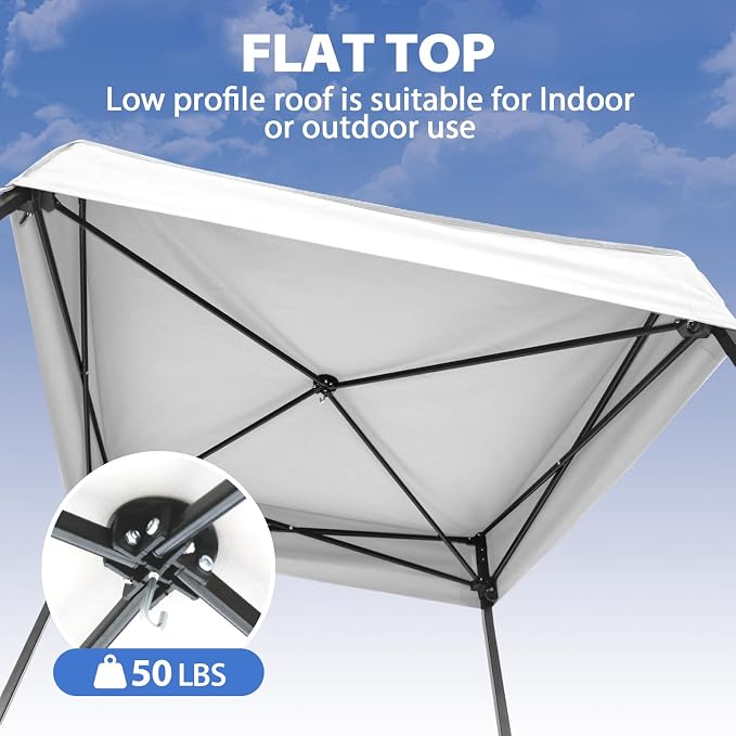 EAGLE PEAK 4x4 Pop Up Changing Tent, Flat Top Changing Room, White | Portable, Privacy Tent, Pool Cabana, Dressing Room, Shower & Toilet Use, Opaque Fabric, Instant Setup, Photoshoots, Camping
