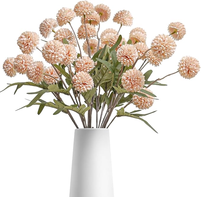 Fake Flowers, 10 Pack Bundles 50 Blossoms Artificial Flowers Perfect for Living Room Decor, Elegant Table Centerpieces & Modern Room Decor Aesthetic, Pink