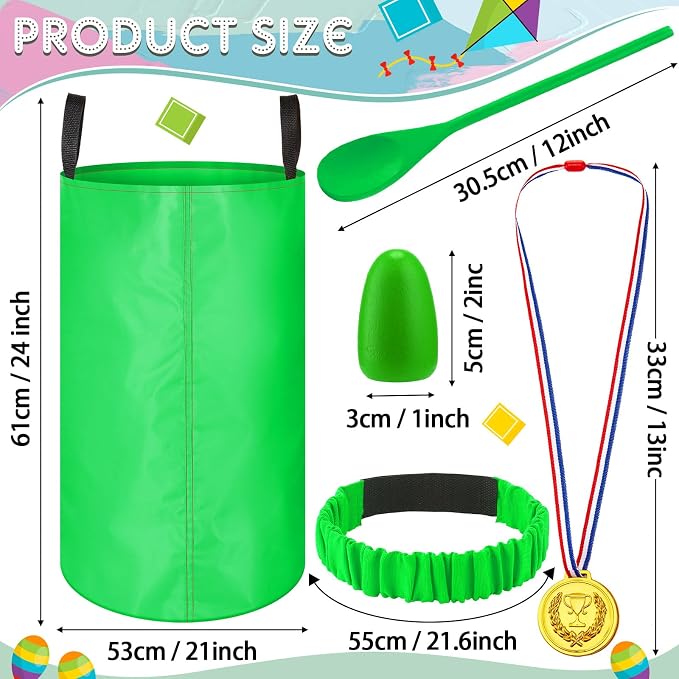 Yunsailing 40 Pieces Potato Sack Race Bags Large Bags Lawn Outdoor Games Party Games for Kids School Adults Family Backyard Party Birthday Outside Egg Spoon Race Easter