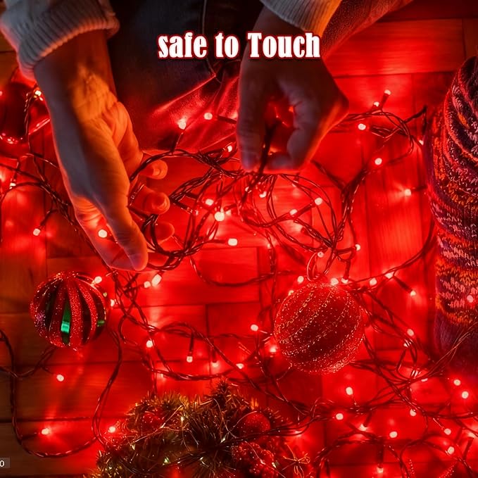 2026 New Voice Control 88ft 240LED Smart Valentine String Lights Outdoor/Indoor | String Lights with Remote, 12Modes, 7Voice Commands & Timers, Valentine Twinkle Light for Wedding Party Decor (Red)