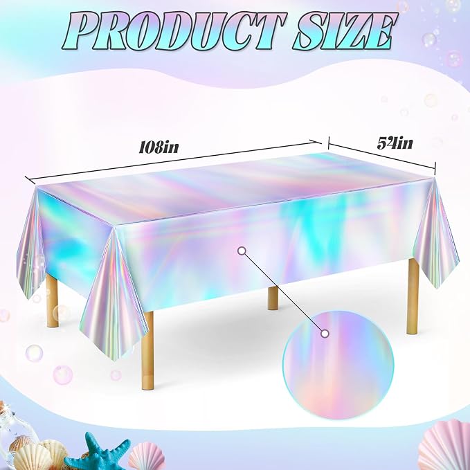 Mermaid Birthday Party Decorations 118Pcs Under The Sea Party Decorations Supplies with Plates Napkins Cups Forks Tablecloth Balloons Banner for Mermaid Theme Decorations Serves 24