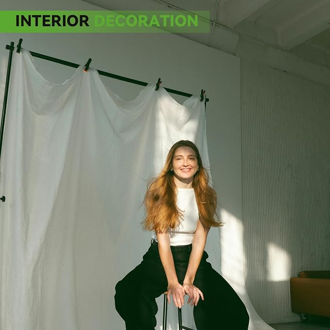 8'x10' Background Stand Backdrop Support System Set- Photo Video Muslin Studio Backdrop Stand with Carry Bag -Adjustable Backdrop Stand for Trade Show, Photography & Video