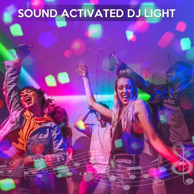 DJ Party Lights with Stand,Party Bar Light, Rotating Ball Disco Lights & Corlorful Par Light,Stage Lighting System Sound Activated for Bar Gig Move Band Dance Wedding Halloween Christmas