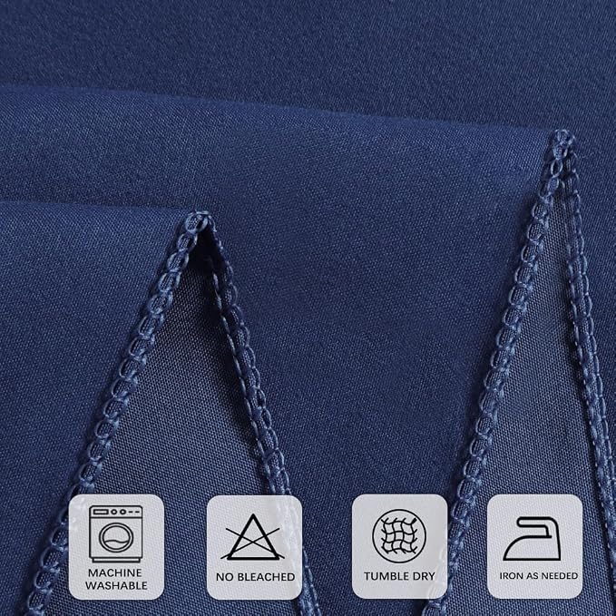 8 Packs Round Tablecloth 90 Inch Navy Blue Tablecloth for Circle Tables, Washable Polyester Fabric Table Cloth, Wrinkle Resistant Table Cloth Round Cover for Wedding Party Banquet Dining