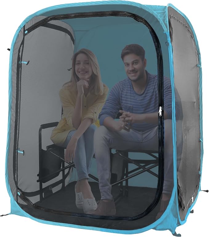 Under the Weather WeatherPod Tank MyPod™ Mesh 1-2 Person Pop-Up Screen Tent Pod - The Original Shark Tank - Keeps Out Bugs, Mosquitos with UPF 50 Sun Protection