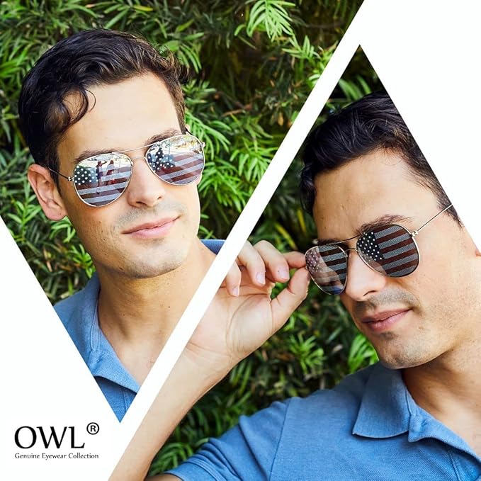 OWL 12 Pack Bulk Aviator Sunglasses Metal Gold, Silver, Black Frame for Men Women Party Glasses