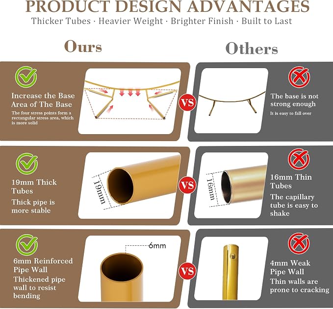 Antizz 8FT Round Arch Backdrop Stand, Gold Circle Balloon Arch Frame Stand Heavy Duty Wedding Arches with Upgrade base for Ceremony Birthday Party Anniversary Bridal Graduation Decoration