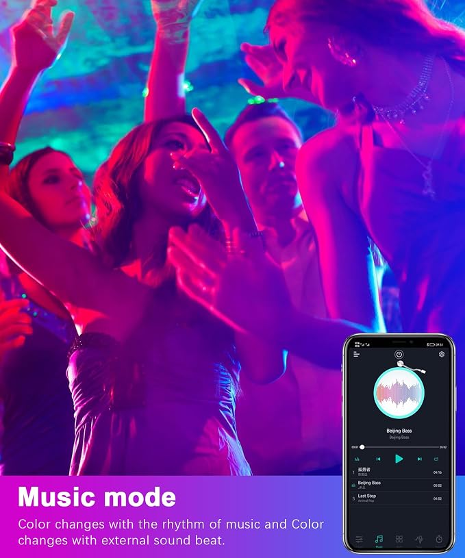 RGB Stage Light Bar, 120W 180LEDs RGBCW Smart Stage Wash Light Bar with Remote and APP Control, IP66 Waterproof RGB Color Changing DJ Light Bar for Garden Party Events Festivals Stage Lighting