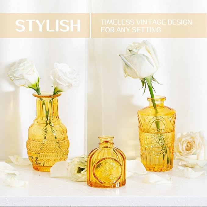 24PCS Mini Bud Vases As Wedding Centerpieces for Tables,Gold Bud Vases for Flowers,Small Flower Vases Suitable for Birthday Party,Anniversary,Wedding Reception,Baby Shower (Gold, 24PCS)