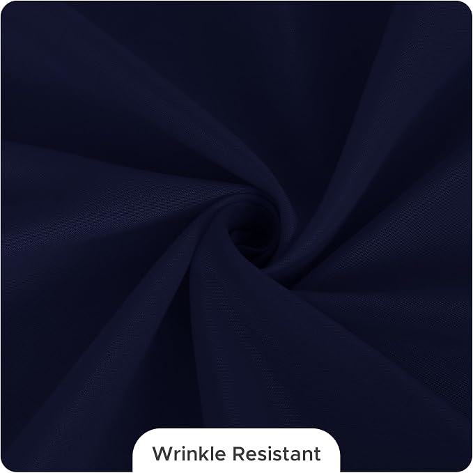 Fitable 8 Pack Rectangle Tablecloths: Stain Resistant Wrinkle Free Table Clothes, Washable Reusable Polyester Table Covers for Wedding Party Birthday Banquet Reception(Navy, 60x102 Inch)