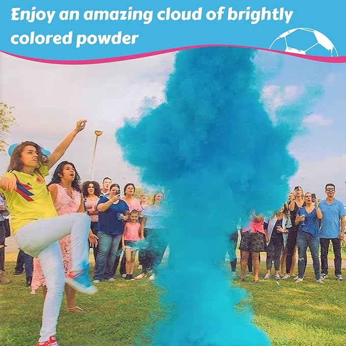 FIEKEICC Gender Reveal Soccer Ball Powder Kit 1blue&1pink Crazy Gender Reveal Ideas Exploding Soccer Balls Kit Gender Reveal Soccer Balls Kit Party Baby Shower Supplies for Boy or Girl Reveals