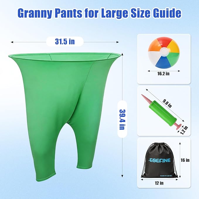 Granny Pants Yard Game, Giant Stretchy Pants Games for Family, Hilarious Game Set, Granny Pant Outdoor Party Games, Team Family Party Field Game Set