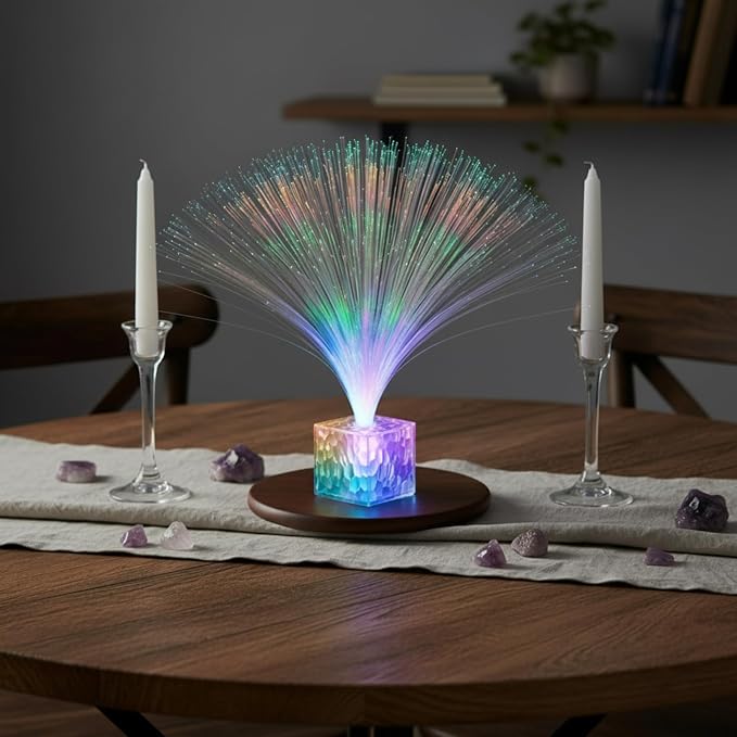 Amylove 16 Pcs Mini Fiber Optic Lamp Bulk LED Light Color Changing Table Centerpiece Glow in The Dark Party Favors Supplies for Wedding Graduation Prom Birthday Disco Dance Decorations (9 Inch)