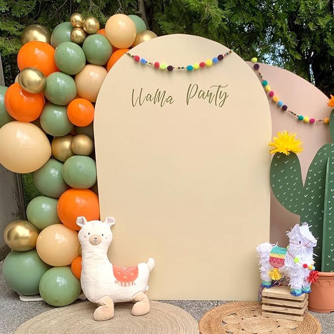 FOTSHARER Wedding Arch Cover Beige Balloon Arch Cover 2.6x6FT Spandex Arch Backdrop Covers Boho Chiara Arched Wall Covers for Baby Shower Double Side Arches Cover Backdrop Fabric for Birthday Prom