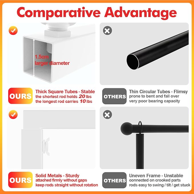 Fomcet Set of 2 Over The Table Rod Stand with Clamps 13"-42'' Tall 29"-98" Length White Metal Adjustable Table Arch Stand for Wedding Birthday Party Anniversary Decoration