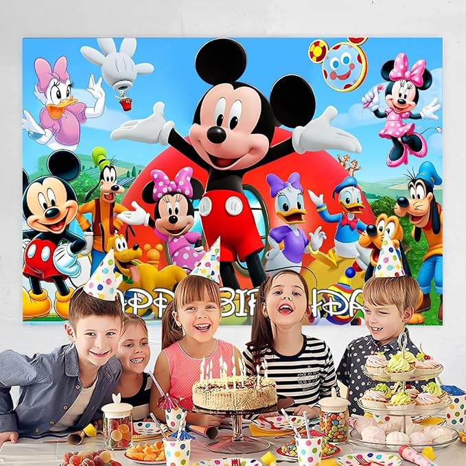 Wall Decor Backdrop for Birthday Decorations Birthday Banner for Kids Party Supplies (5x3ft)