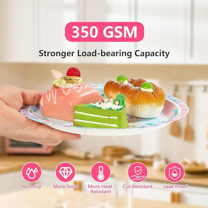 96Pcs Mermaid 3rd Birthday Party Decorations Mermaid 3rd Plates and Napkins Sets Under the Sea Theme 3 Years Old Decorations for Girls Boys Ocean Birthday Party Supplies Serves 24