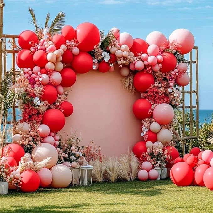 Captank Red Balloons Double Stuffed Dark Red Different Sizes Balloon Garland Arch Kit For Christmas Birthday Anniversary Wedding Proposal Bridal Shower Party Decoration